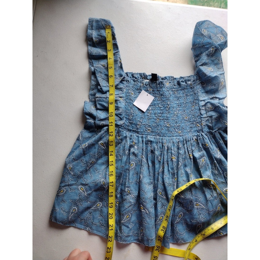 Saks fifth avenue women's blue paisley blouse size medium‎ - Picture 7 of 7